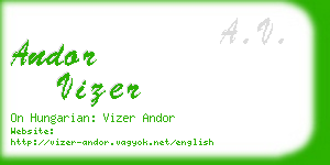 andor vizer business card